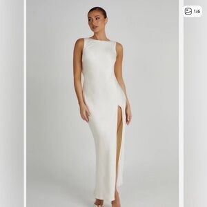 MESHKI - Gemima Satin Maxi Dress With Split